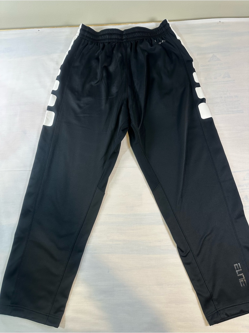 Nike Black Track Joggers with White Side Panels